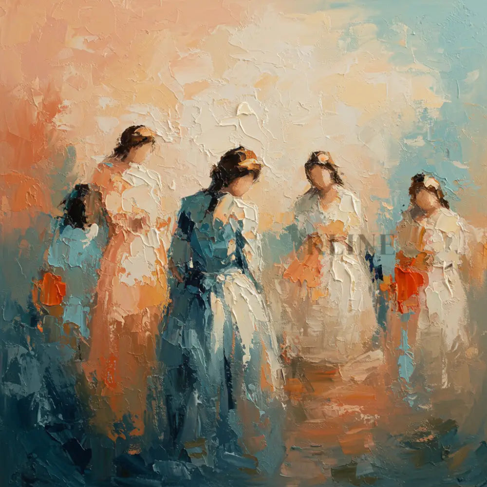 Symphony of Femininity - Hand Painting Canvas Wall Art