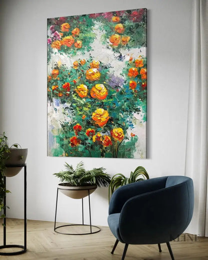 Tangerine Breeze - Hand Painting