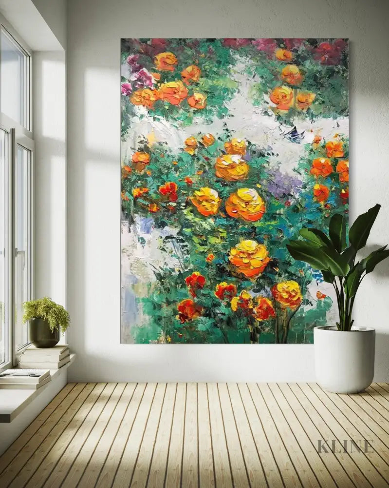Tangerine Breeze - Hand Painting