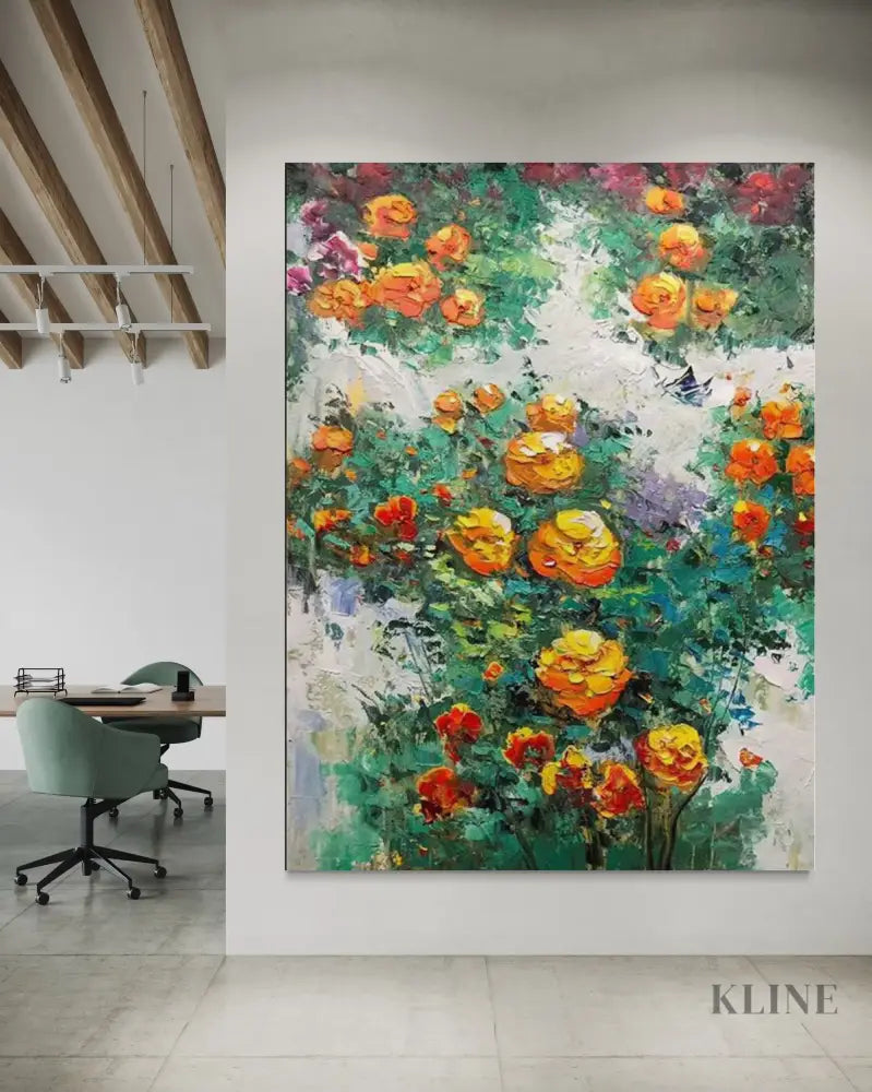 Tangerine Breeze - Hand Painting