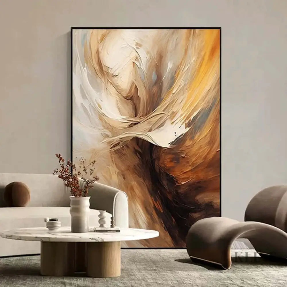 Taupe Tides - Hand Painting