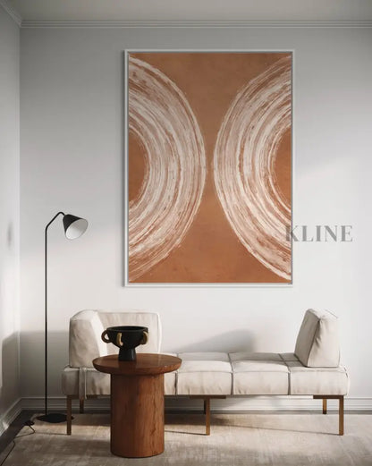 Terracotta Curves - Hand Painting