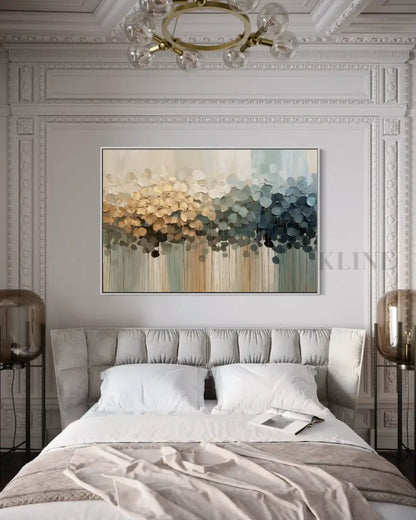 Textured Botanical Rain - Hand Painting