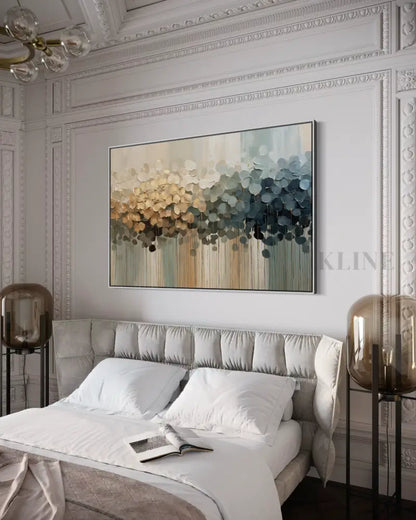 Textured Botanical Rain - Hand Painting