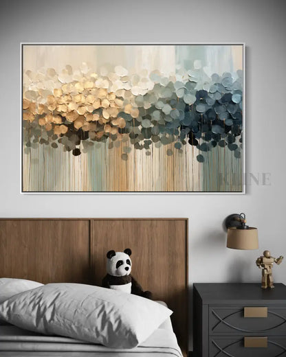 Textured Botanical Rain - Hand Painting