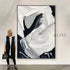 Textured Elegance White and Black Art - Hand Painting