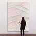 Textured Pink Wall Art - Hand Painting