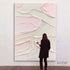 Textured Pink Wall Art - Hand Painting