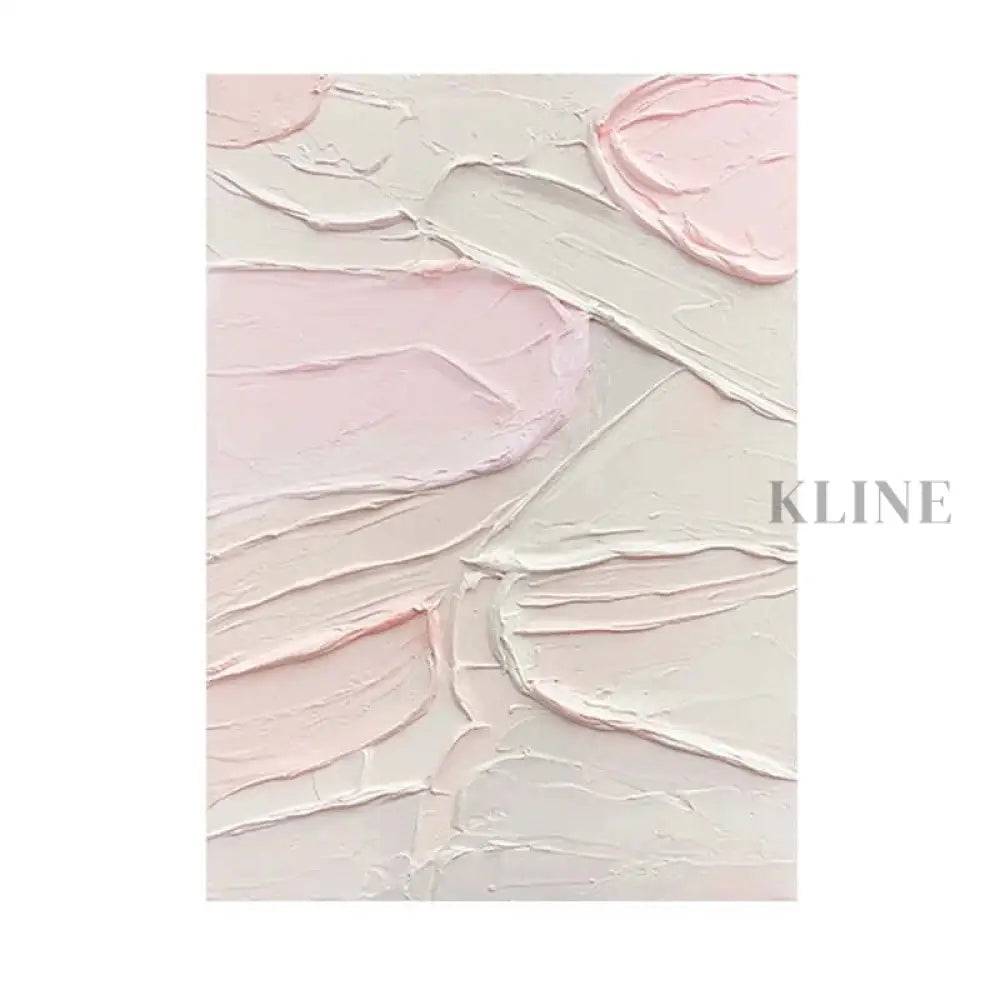Textured Pink Wall Art - Hand Painting 