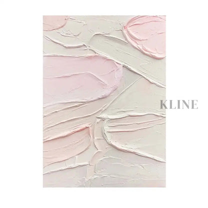 Textured Pink Wall Art - Hand Painting