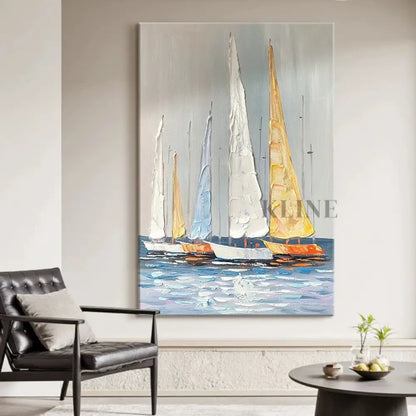 Textured Serenity - Hand Painting