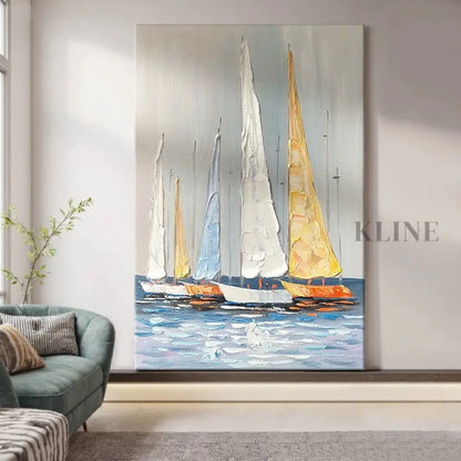 Textured Serenity - Hand Painting