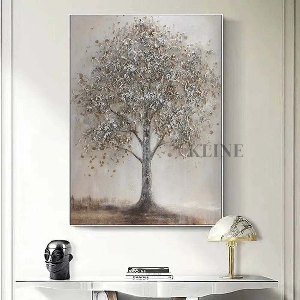 Textured Tree Form - Hand Painting Vente du vendredi noir