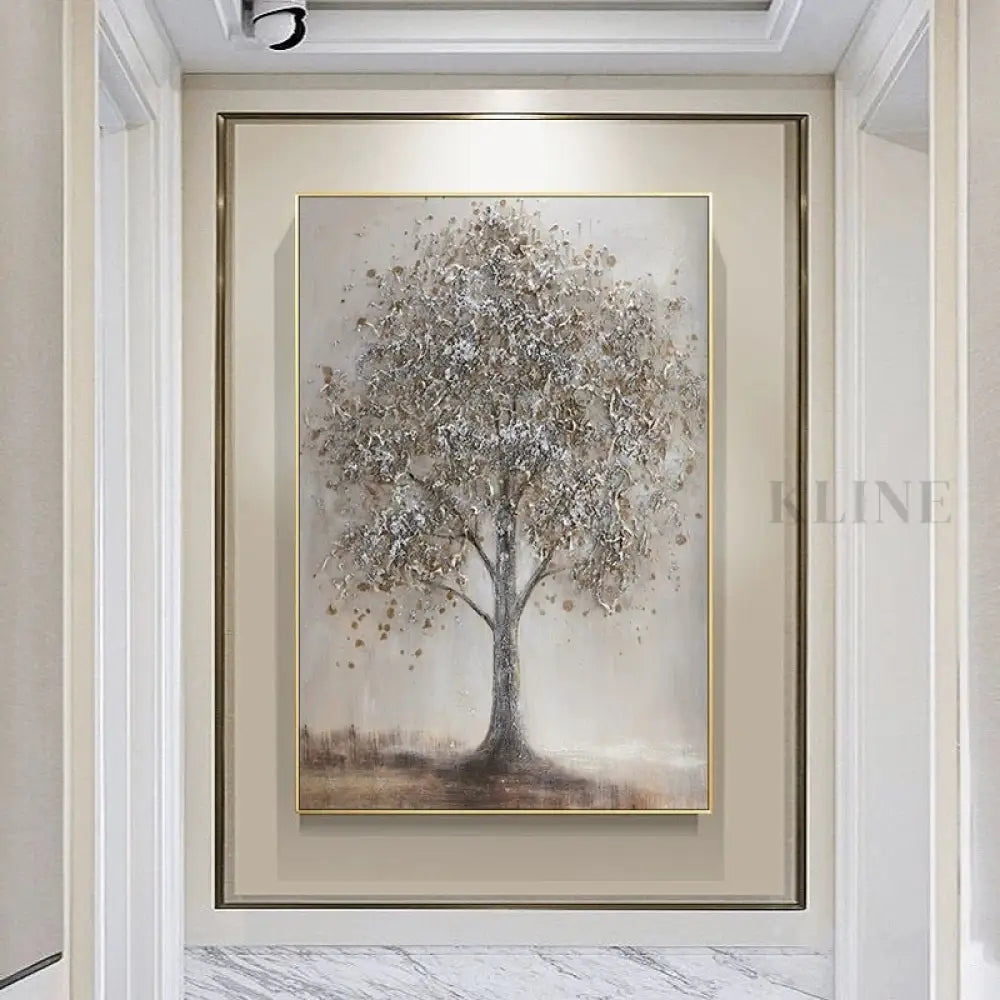 Textured Tree Form - Hand Painting Prueba de alimentación