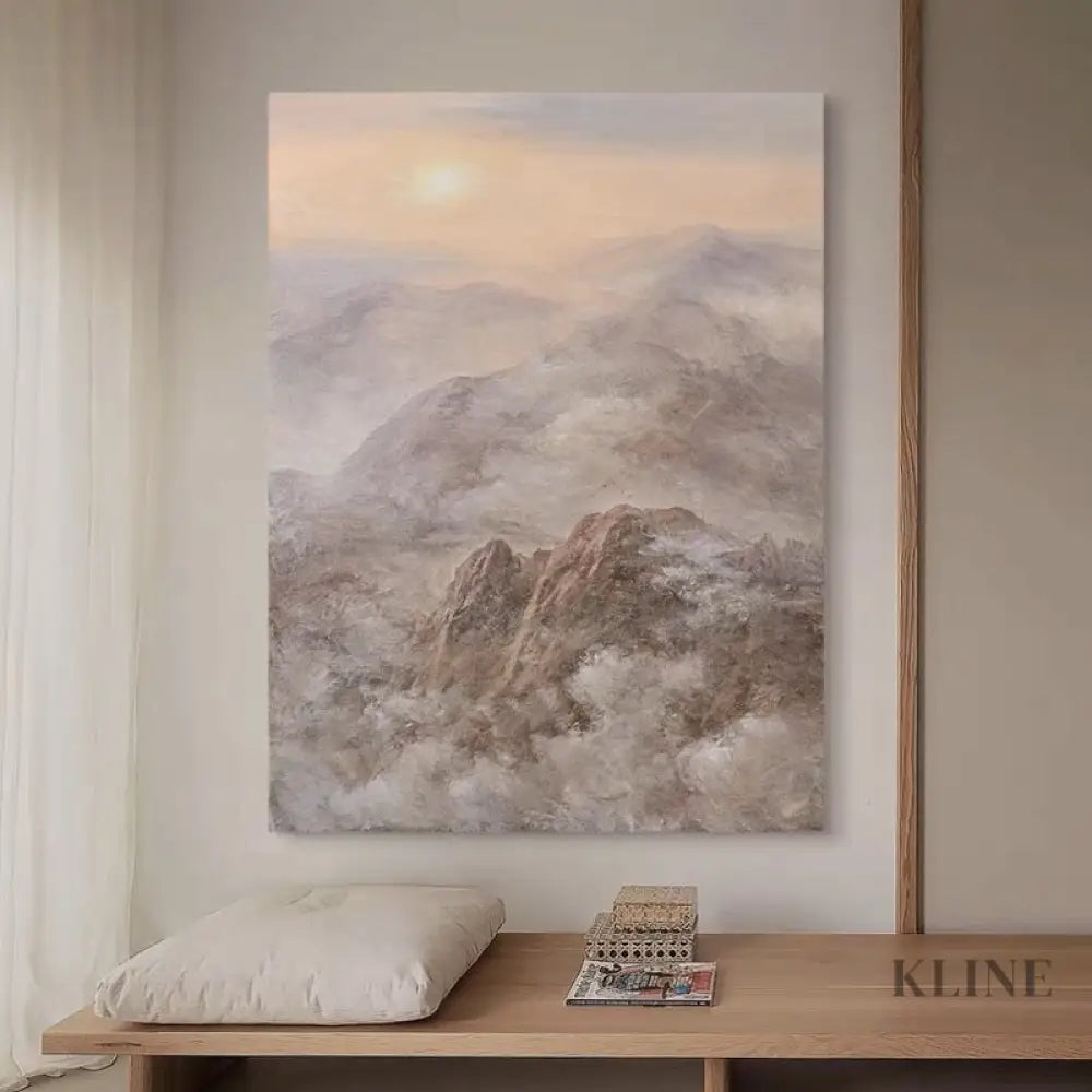 The Beauty of Imperfection - Hand Painting Arte de pared de montañas