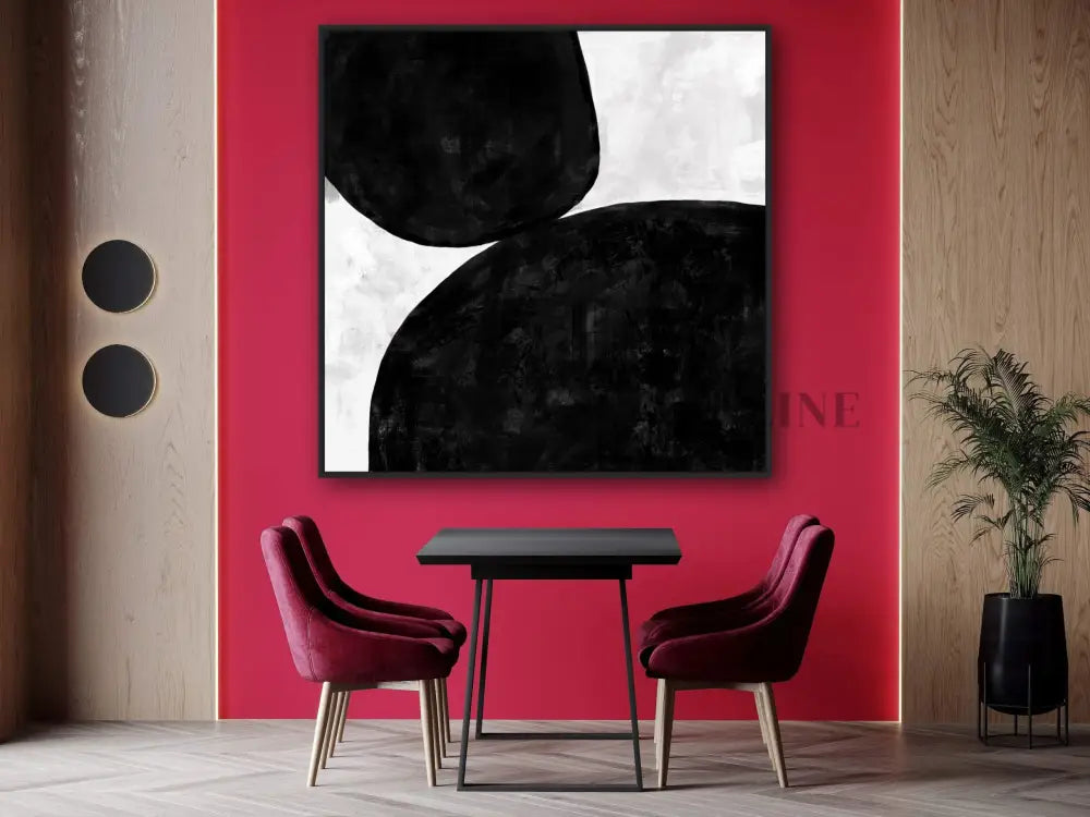 The Black Kiss - Hand Painting Arte della parete per salotto
