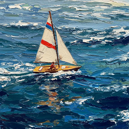 The Blue Heart of the Sea - Hand Painting