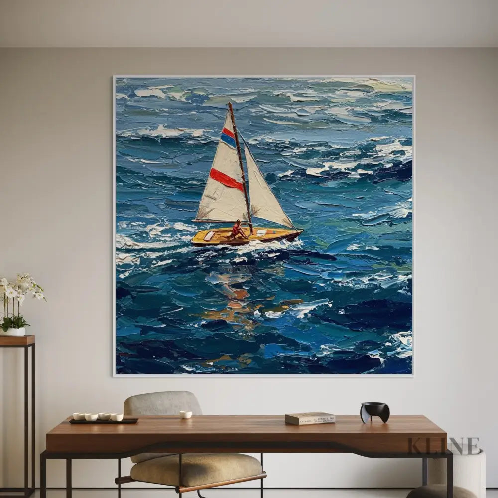The Blue Heart of the Sea - Hand Painting