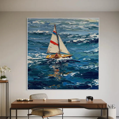 The Blue Heart of the Sea - Hand Painting