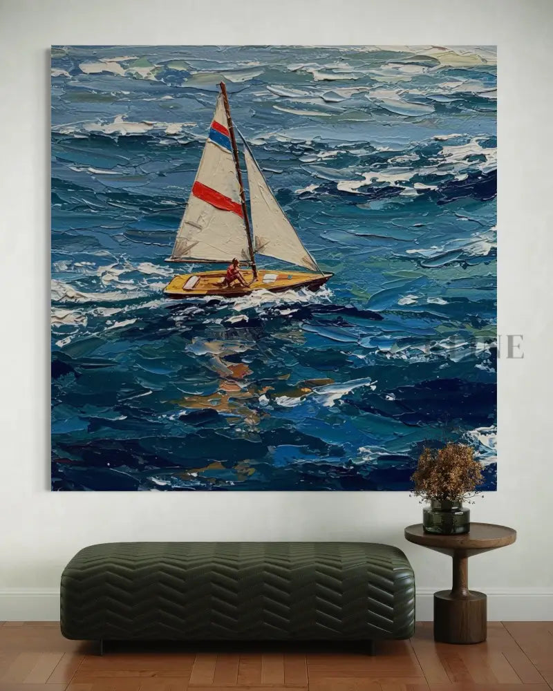 The Blue Heart of the Sea - Hand Painting