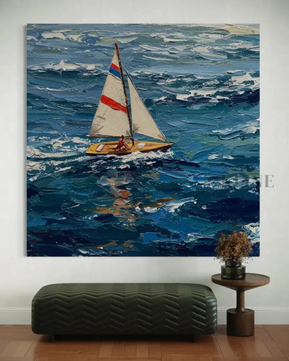 The Blue Heart of the Sea - Hand Painting
