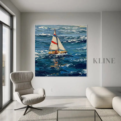 The Blue Heart of the Sea - Hand Painting