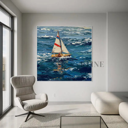 The Blue Heart of the Sea - Hand Painting