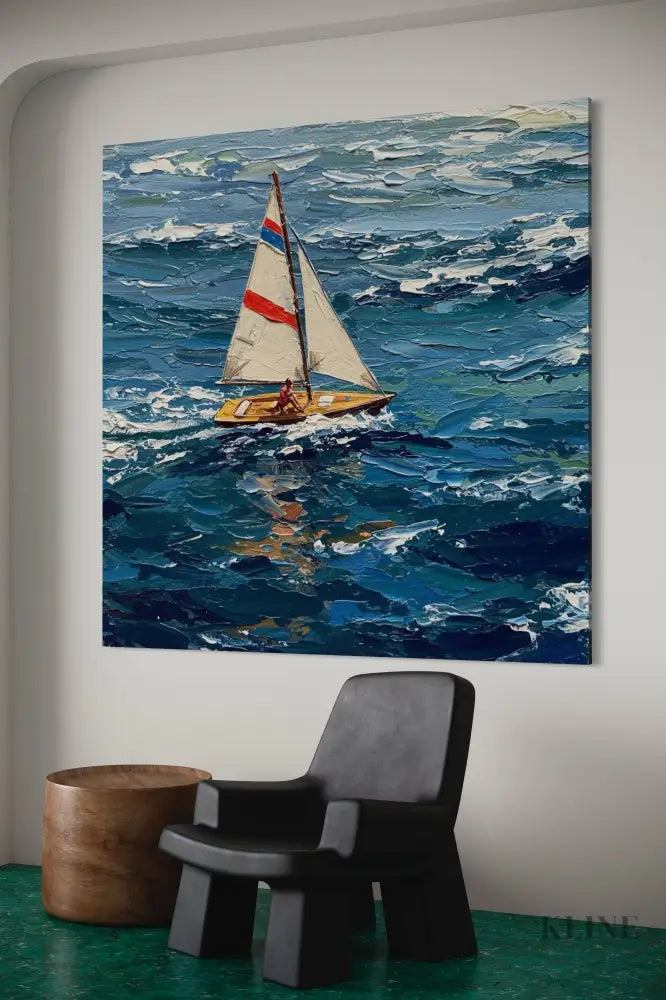 The Blue Heart of the Sea - Hand Painting
