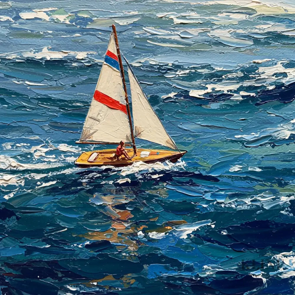 The Blue Heart of the Sea - Hand Painting