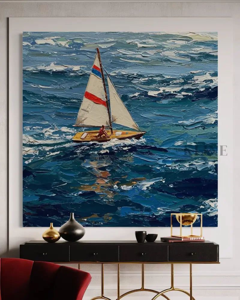 The Blue Heart of the Sea - Hand Painting 