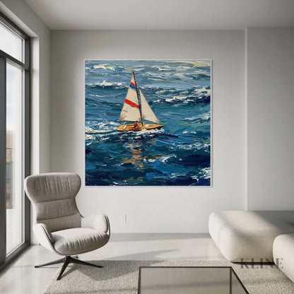The Blue Heart of the Sea - Hand Painting