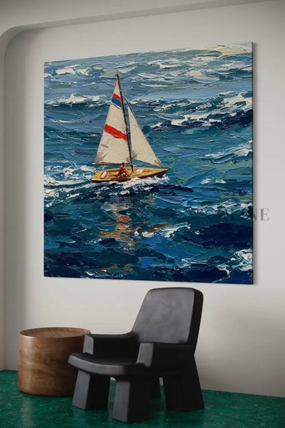 The Blue Heart of the Sea - Hand Painting