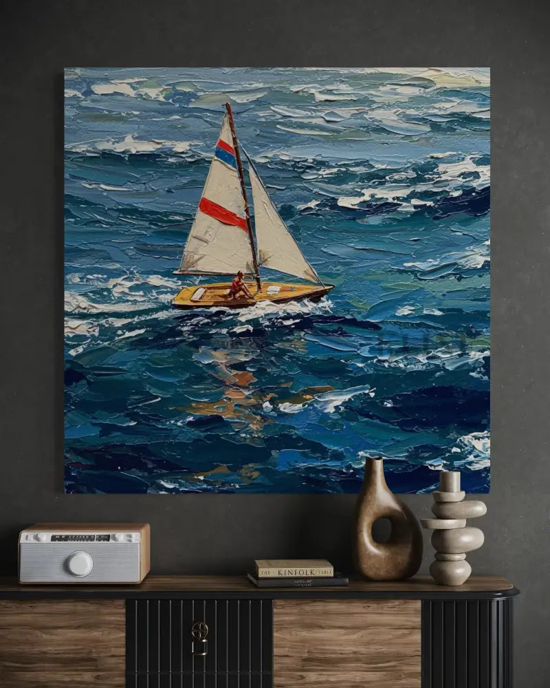 The Blue Heart of the Sea - Hand Painting