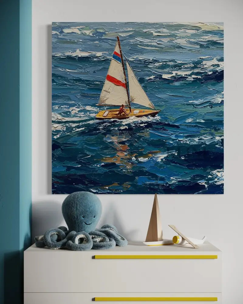 The Blue Heart of the Sea - Hand Painting
