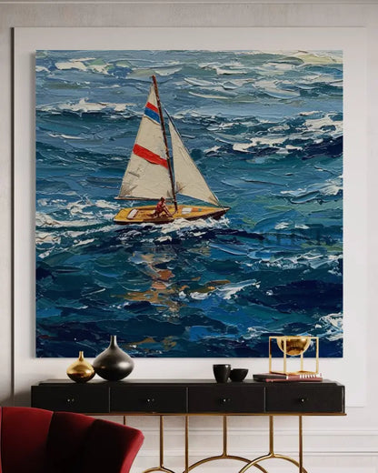 The Blue Heart of the Sea - Hand Painting