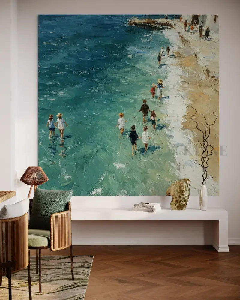 The Blue Shore Experience - Hand Painting Grand art mural