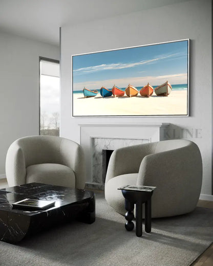 The Calm Shoreline - Hand Painting