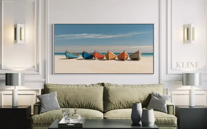 The Calm Shoreline - Hand Painting