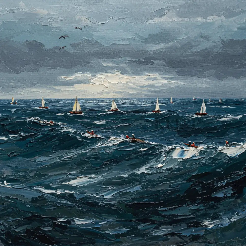 The Churning Sea - Hand Painting Oferta de viernes negro