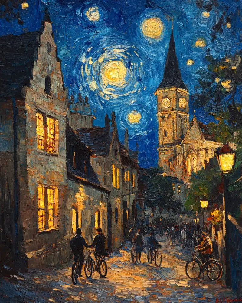 The Lanterns of Old Learning - Hand Painting 