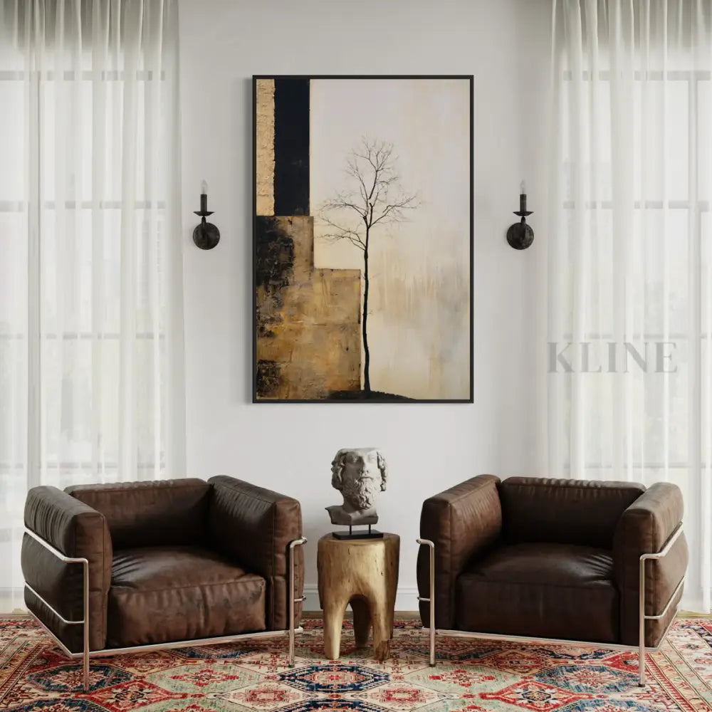 The Lone Black Tree - Hand Painting