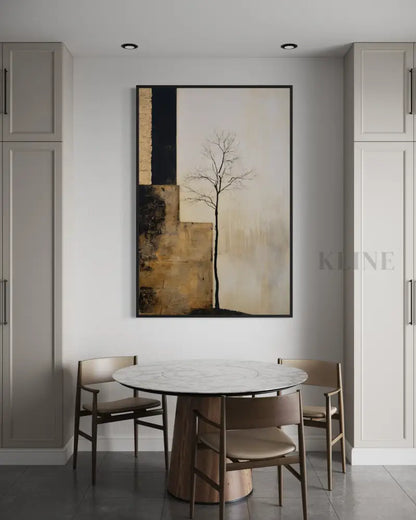 The Lone Black Tree - Hand Painting
