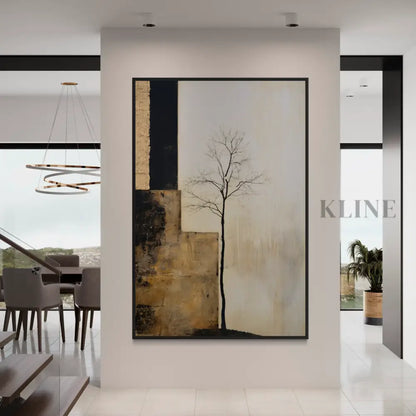 The Lone Black Tree - Hand Painting