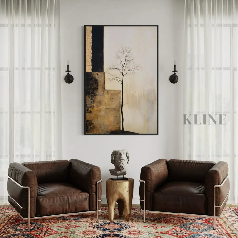 The Lone Black Tree - Hand Painting