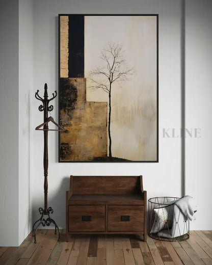 The Lone Black Tree - Hand Painting