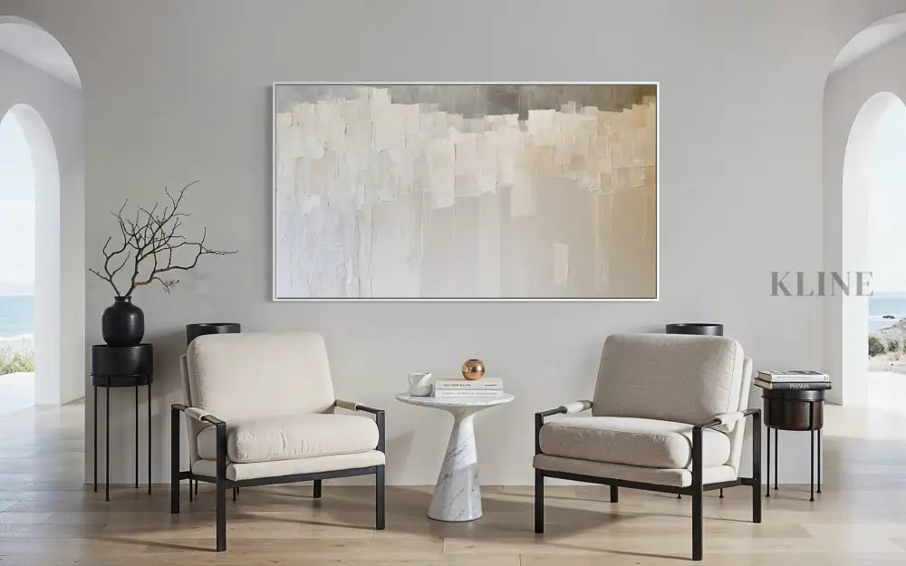 The Minimalist Textured Abstract - Hand Painting