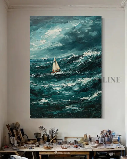 The Ocean’s Fury - Hand Painting