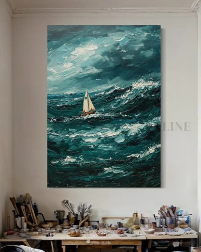 The Ocean’s Fury - Hand Painting