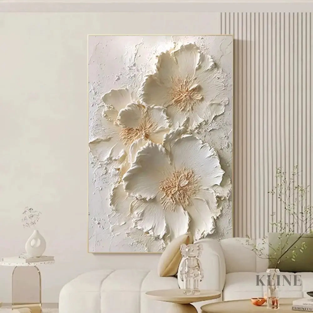 The Quiet Arrangement - Hand Painting Blumen-Wand-Kunst