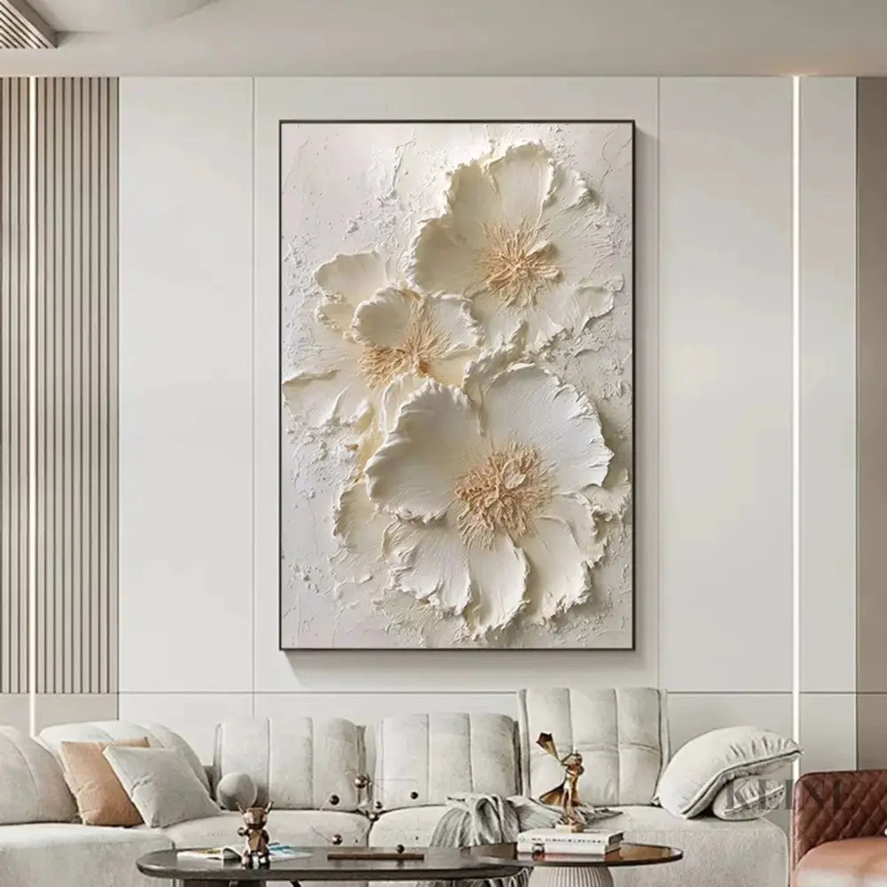 The Quiet Arrangement - Hand Painting Blumen-Wand-Kunst